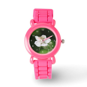 Pretty spring white raspberry flower photography watch