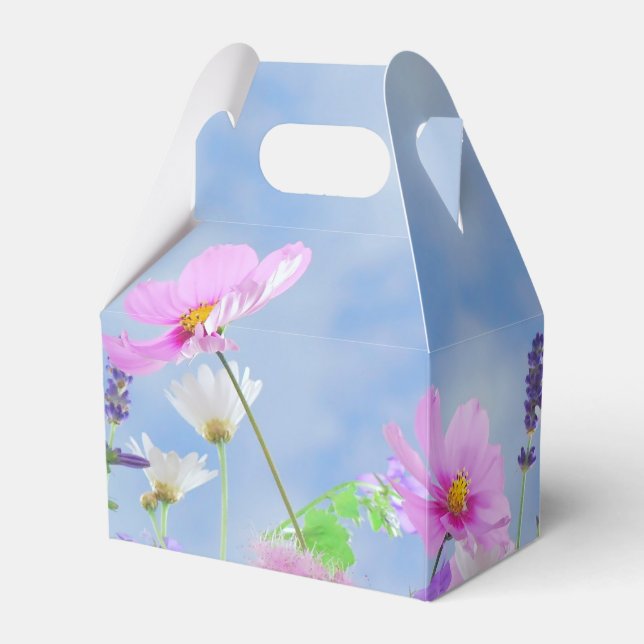 Pretty Spring Wild Flowers Favour Box (Front Side)