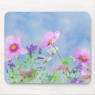 Pretty Spring Wild Flowers Mouse Pad