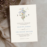 Pretty Spring Wildflower Meadow Garden Wedding   Invitation<br><div class="desc">Capture the beauty of nature on your special day with our exquisite wildflower watercolor wedding invitations. Elegant, unique, and blooming with love. Use the text fields to personalise the card with your own wording and details. If you want to change the font style, colour or text placement, simply click the...</div>
