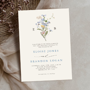 Pretty Spring Wildflower Meadow Garden Wedding   Invitation