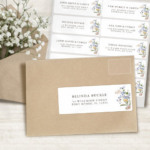 Pretty Spring Wildflower Meadow Guest Name Address