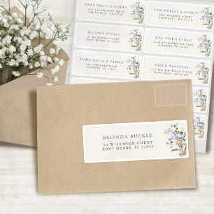 Pretty Spring Wildflower Meadow Guest Name Address