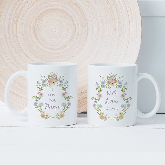 Pretty Spring Wildflowers | Love You Nana Coffee Mug (Creator Uploaded)