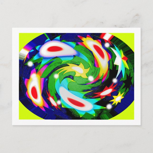 Pretty stars art postcard (Front)