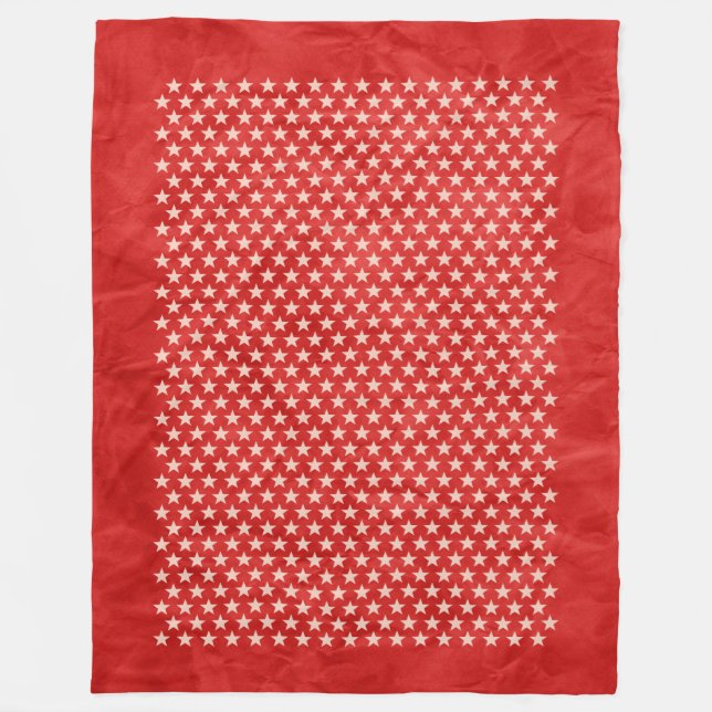 Pretty Stars Pattern transparent + your background Fleece Blanket (Front)