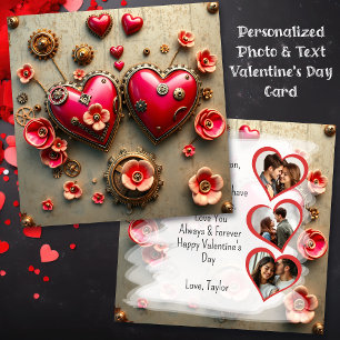 Pretty Steampunk Valentine's Day Photo Template
