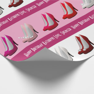 Pretty Stilettos Personalised Wrapping Paper