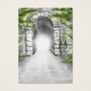 pretty stone tunnel trellis design