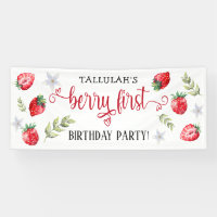 Pretty Strawberry 'Berry First' 1st Birthday