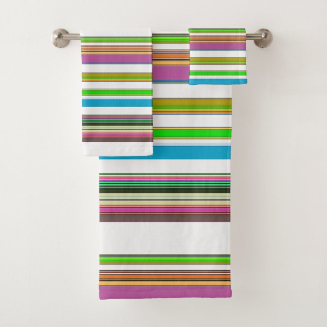 PRETTY STRIPES BATH TOWEL SET (Insitu)