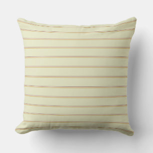 Pretty stripes in natural colours on pastel green cushion
