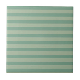 Pretty stripes in retro style Greeny home living Ceramic Tile