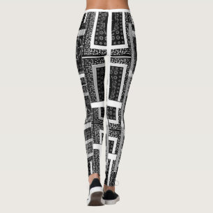 Pretty stunning black & white nice pattern design leggings