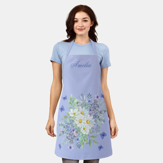 Pretty Stylish Garden Florals Apron (Worn)