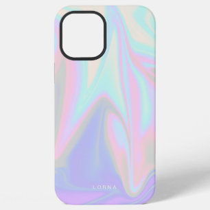 Pretty stylish modern elegant chick holographic iPhone 12 pro max case
