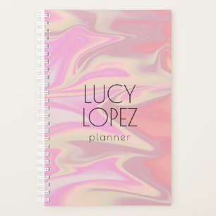 Pretty stylish modern elegant chick holographic planner