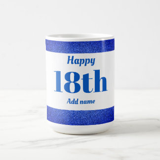 Pretty stylish personalised birthday mug gift 18th
