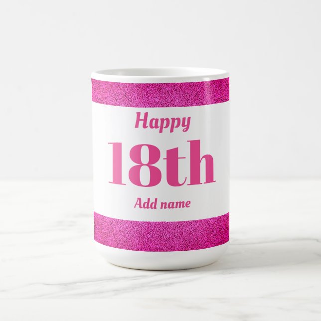 Pretty stylish personalised birthday mug gift 18th (Center)