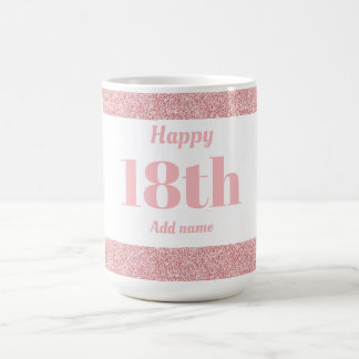 Pretty stylish personalised birthday mug gift 18th
