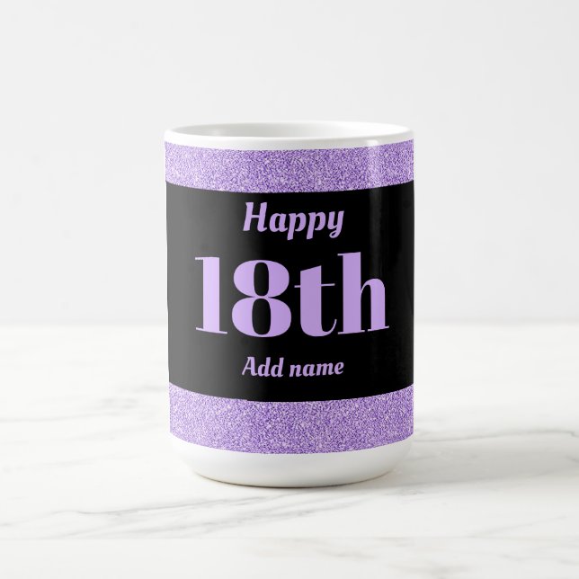 Pretty stylish personalised birthday mug gift 18th (Center)