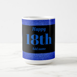 Pretty stylish personalised birthday mug gift 18th