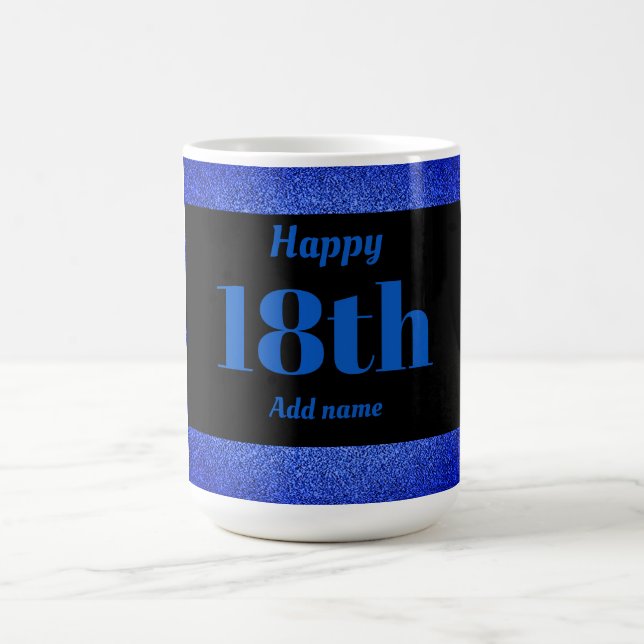 Pretty stylish personalised birthday mug gift 18th (Center)