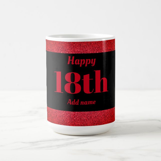 Pretty stylish personalised birthday mug gift 18th (Center)