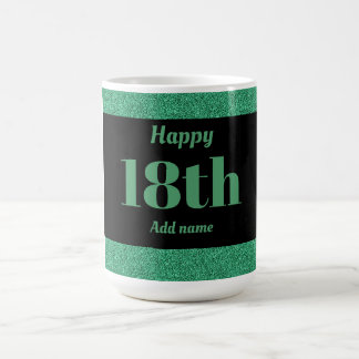 Pretty stylish personalised birthday mug gift 18th