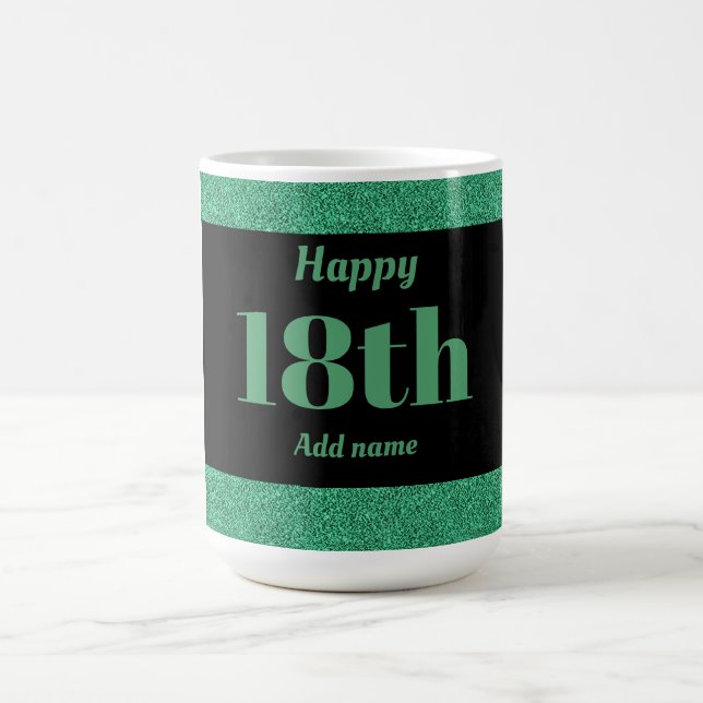Pretty stylish personalised birthday mug gift 18th (Center)