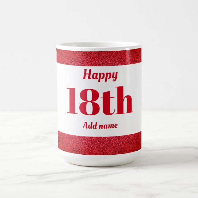 Pretty stylish personalised birthday mug gift 18th (Center)