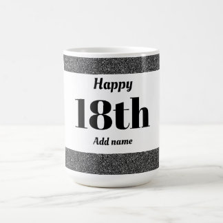 Pretty stylish personalised birthday mug gift 18th