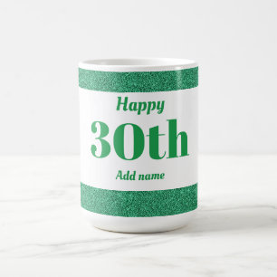 Pretty stylish personalised birthday mug gift 30th