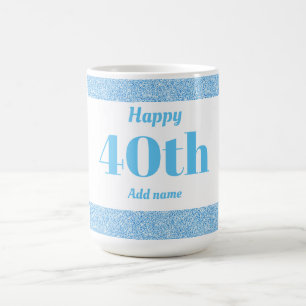 Pretty stylish personalised birthday mug gift 40th