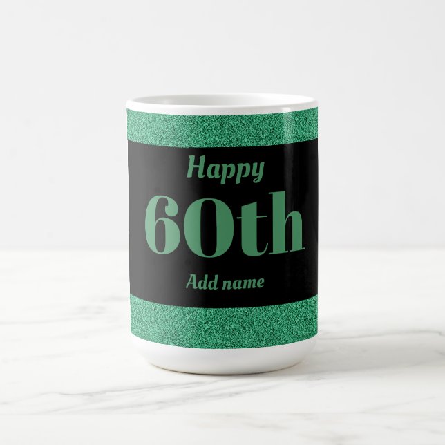 Pretty stylish personalised birthday mug gift 60th (Center)