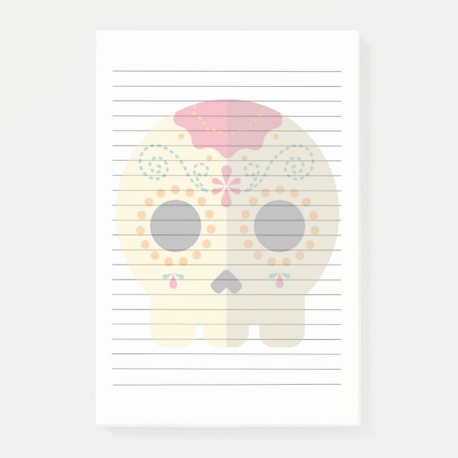Pretty Sugar Skull Post-It Notes (Front)