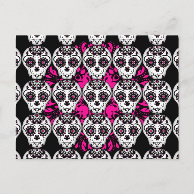 Pretty sugar skulls postcard (Front)