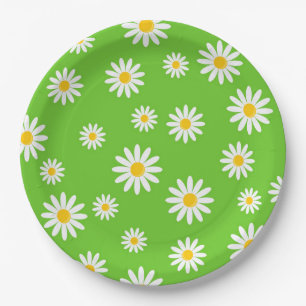 Pretty Summer Daisies Paper Plate