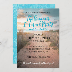 Pretty Summer Watch Party Invitation