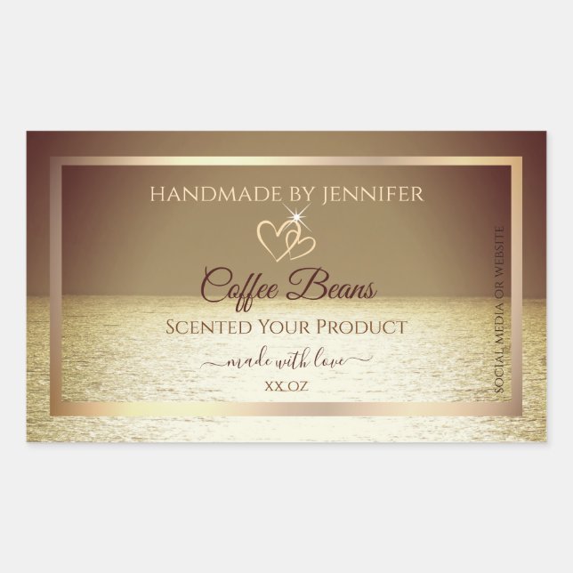 Pretty Sun over the Ocean Design Product Labels (Front)