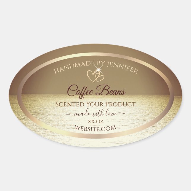 Pretty Sun over the Ocean Design Product Labels (Front)