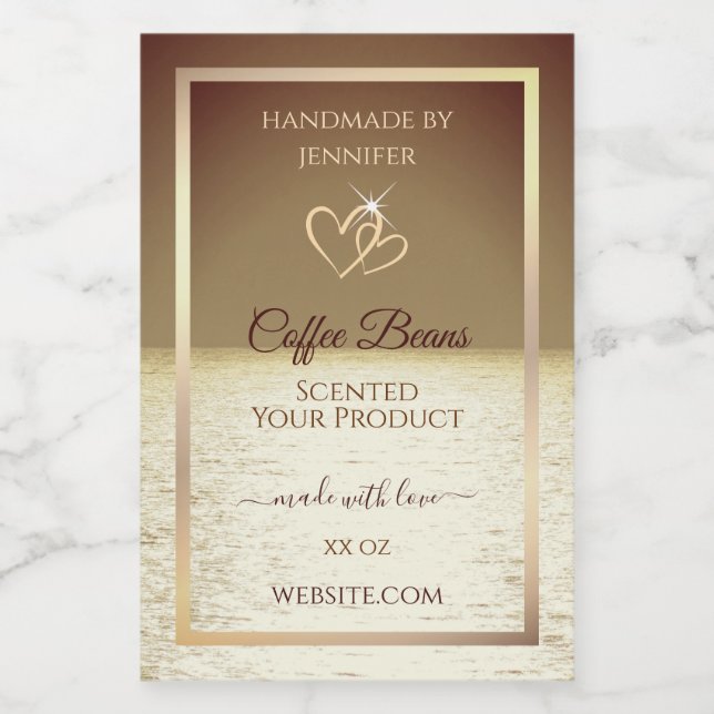 Pretty Sun over the Ocean Design Product Labels (Single Label)