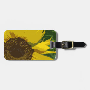 Pretty Sunflower Bright Yellow Petals Flower Luggage Tag