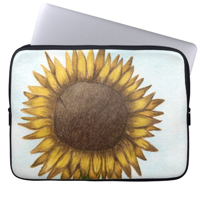 Pretty Sunflower Laptop Sleeve (Front)