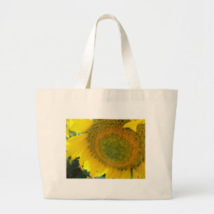 Pretty sunflower large tote bag