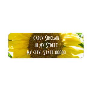 Pretty Sunflower Return Address Label