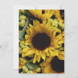 Pretty Sunflower Small Flower Assortment Bouquet Holiday Card