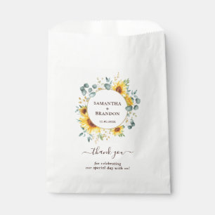 Pretty Sunflower Summer Botanical Garden Wedding Favour Bag
