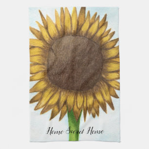 Pretty Sunflower Tea Towel