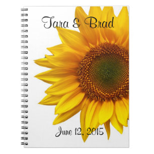 Pretty Sunflower Wedding Guest Book